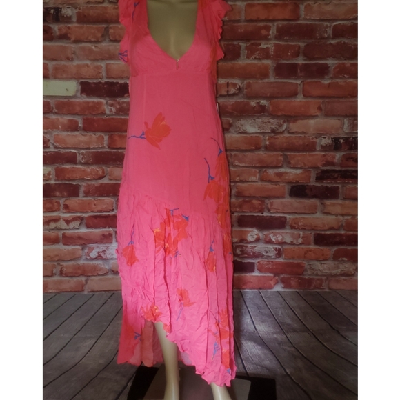 Free People She's A Waterfall Pink Dress Sz 4 & 6 - Picture 3 of 4